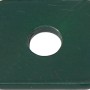 Grünes Edelstahl-Befestigungsplättchen für Zaunbau & Sichtschutz.