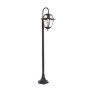 Schwarze QAZQA Außenlaterne Berta, 135 cm hoch, für Garten und Hof.