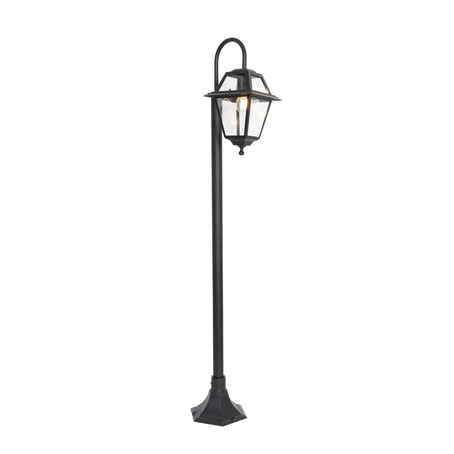 Qazqa Klassische Außenlaterne Schwarz 135 Cm IP44 Berta