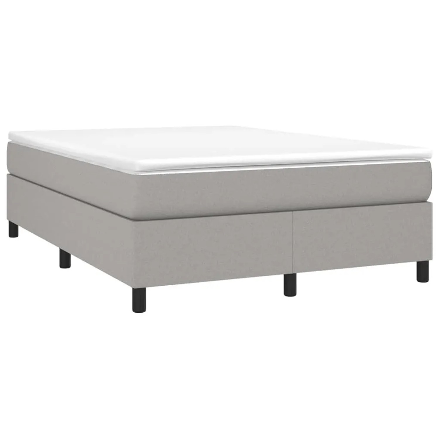 vidaXL Boxspringbett mit Matratze Hellgrau 140x190 cm Stoff 3144415 günstig online kaufen