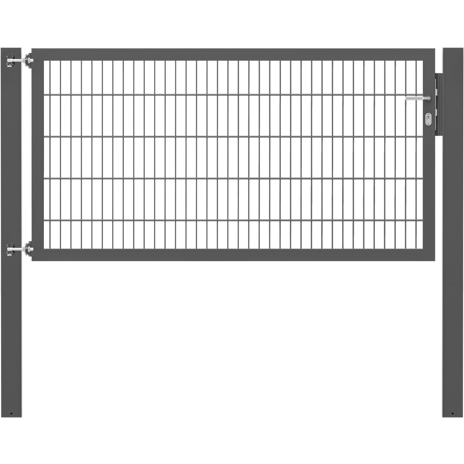 Einzeltor Flexo Plus 200 cm x 100 cm Pfosten 100 cm x 100 cm Anthrazit