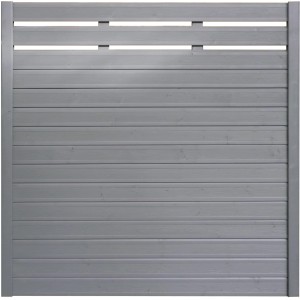 Sichtschutzzaun-Element, Typ 139, 180x180 cm, basaltgrau, aus Fichtenholz, lasiert.