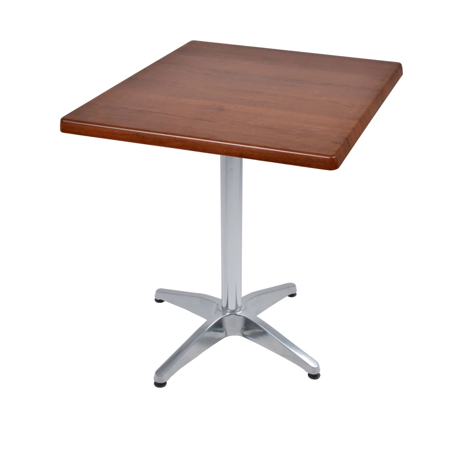 DELUKE Bistrotisch VIDOL 70x70cm Quadratisch Dunkelbraun Holz Cafétisch Bartisch Gartentisch Outdoor-Esstisch