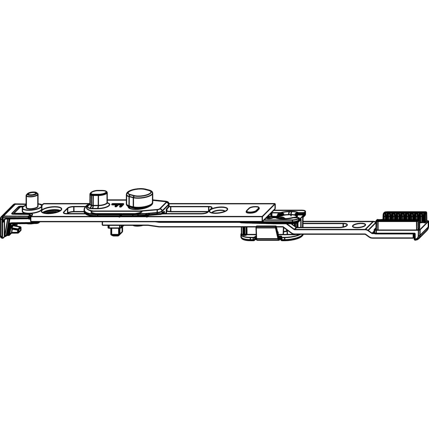 Macomm Kippverschluss Unten mit Ks für Fenster Flügelfalzhöhe 470-1750mm