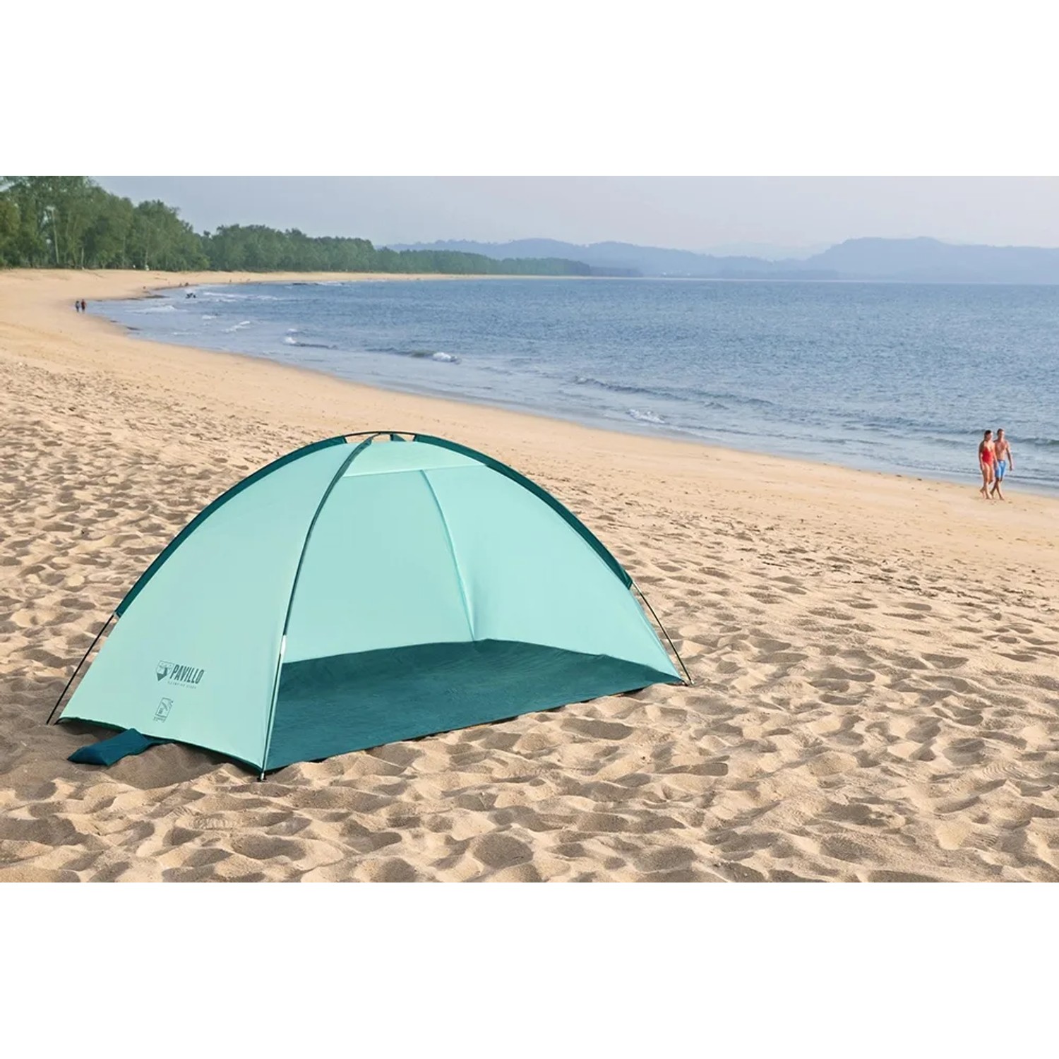 Pavillo Strandmuschel Beach Ground, türkis, für 2 Personen, Camping & Zubehör.