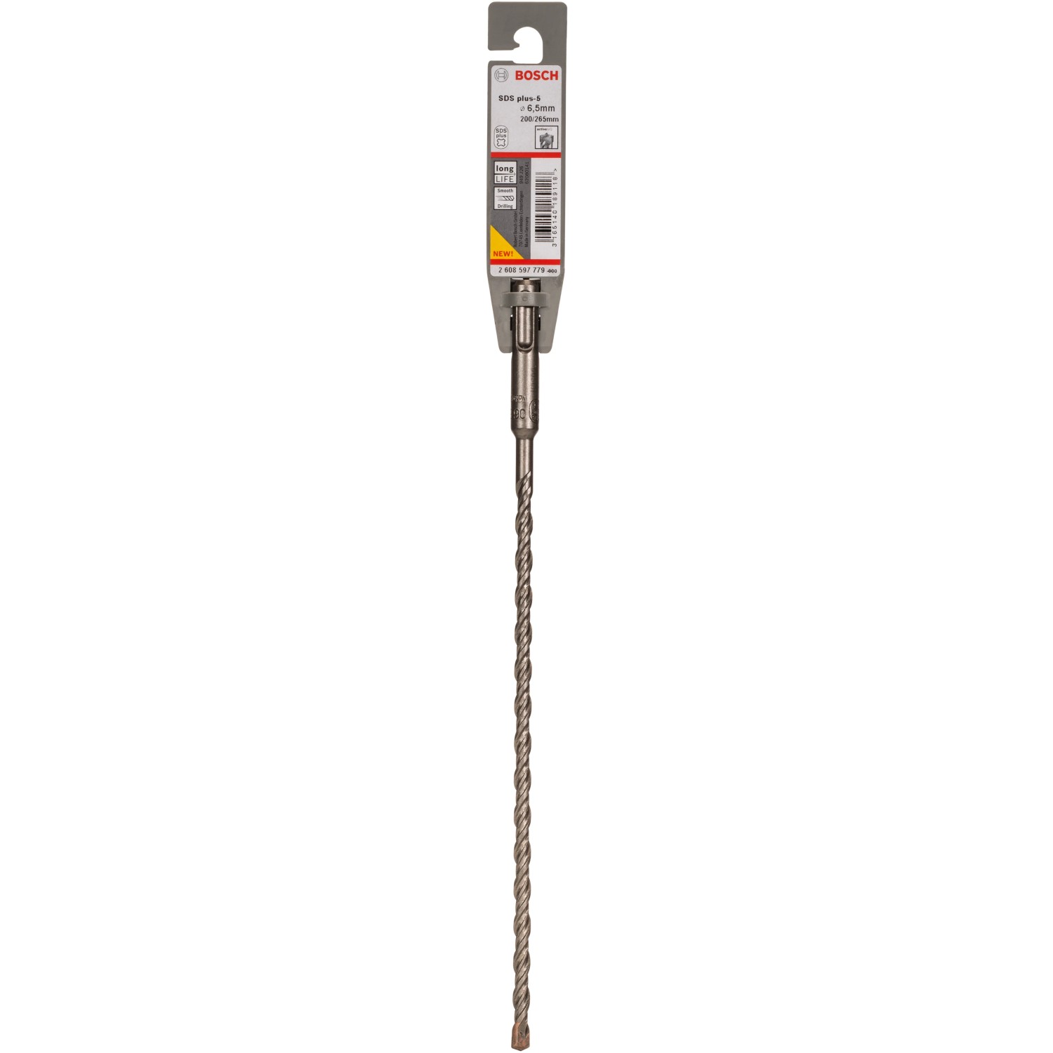 Bosch SDS-plus-5 Bohrer 6,5 x 200 mm für Beton und Mauerwerk.