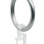 Mydeco Gardinenring, Edelstahl-Optik, mit Clip zur Befestigung an Gardinenstangen (Ø 20mm).