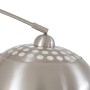 Detailaufnahme: Lindby Hernando Bogenlampe aus Alu, moderne Stehlampe für Wohnzimmer.