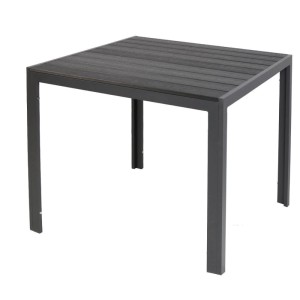 Lex Aluminium Gartentisch Beistelltisch Esstisch Balkontisch Non-Wood Platte 80x80cm