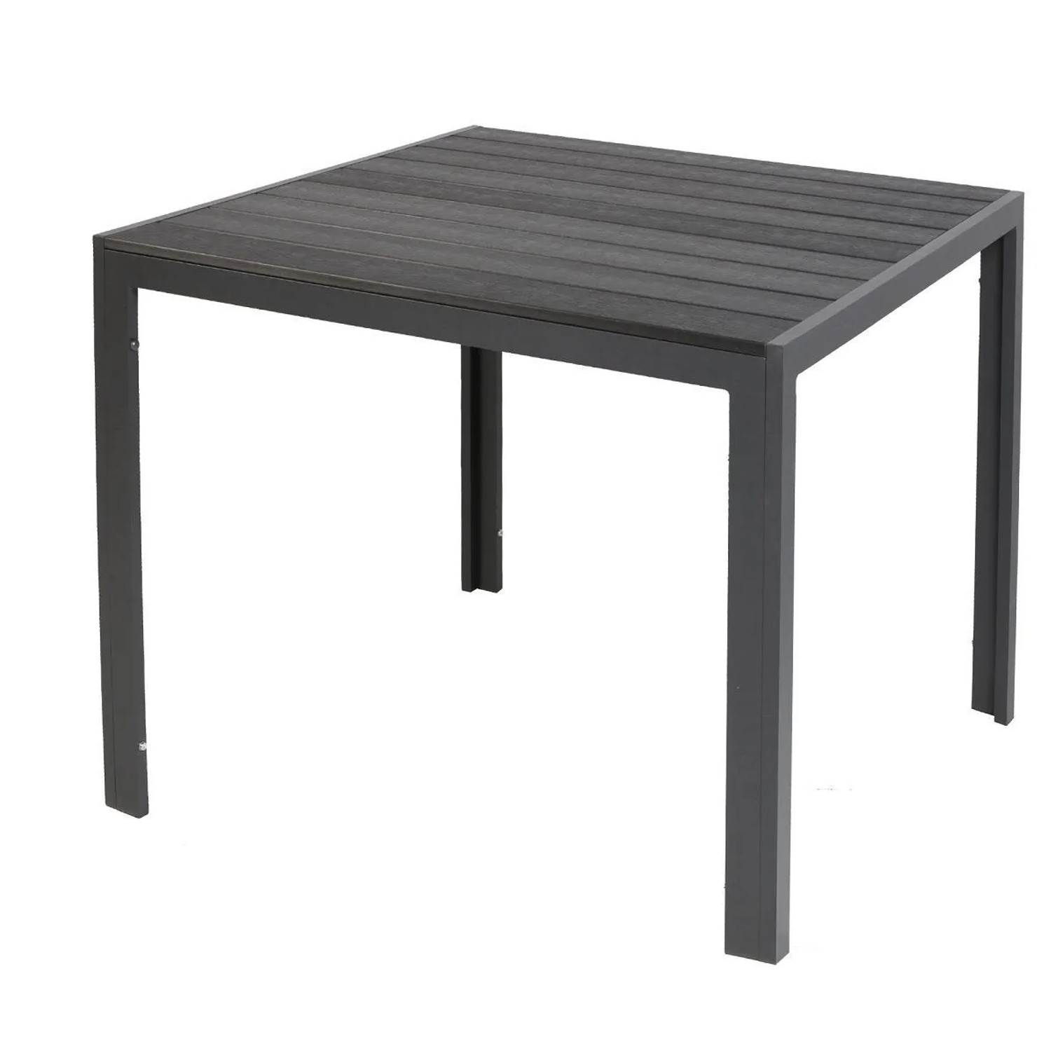Lex Aluminium Gartentisch Beistelltisch Esstisch Balkontisch Non-Wood Platte 80x80cm
