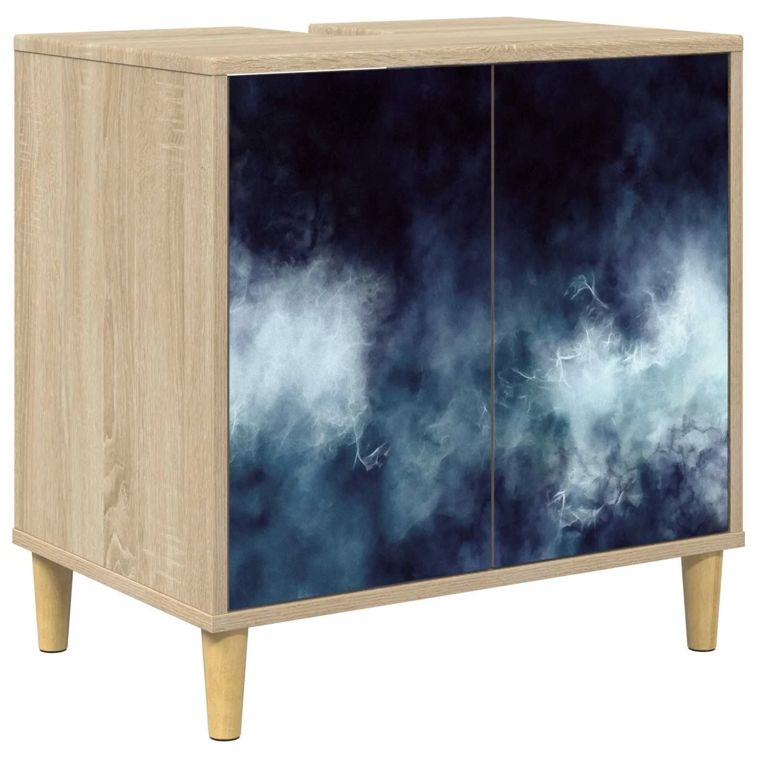 vidaXL Badezimmerschrank RAALTE Sonoma 60 x 40 x 60 cm Holzwerkstoff 8007392