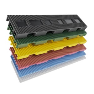Bauheld Abstandshalter Unterlegplatten Kunstsstoff Set 100 x 24 mm 1-6 mm 50 Stück