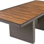 Garten Pleasure Gartentisch Braga, Weidengrau, Akazienholz-Tischplatte, Teil des 7-teiligen Lounge-Gartenmöbel Sets.