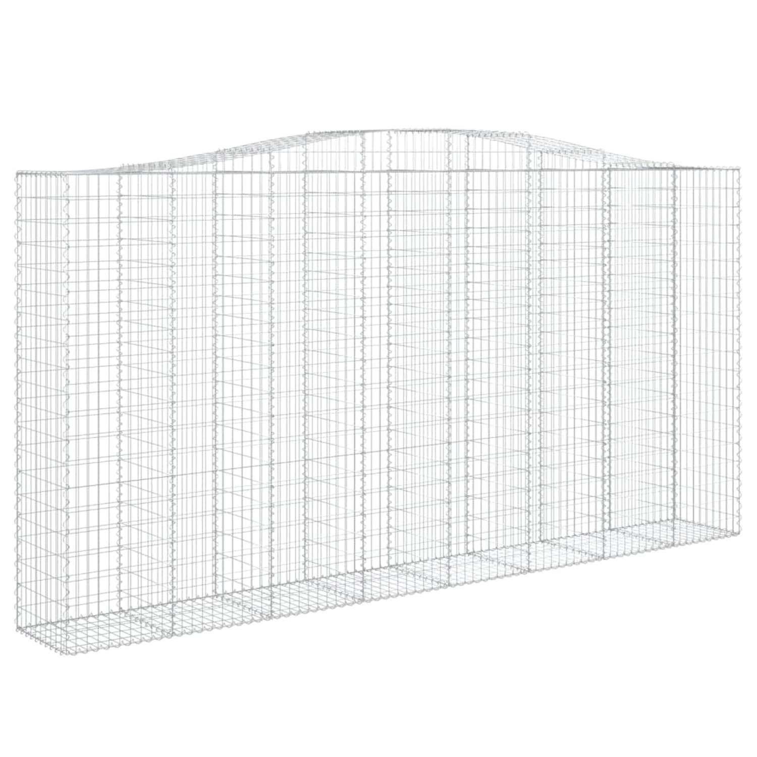 vidaXL Gabionen mit Hochbogen 7 Stk 400x50x200/220cm Eisen 1631345