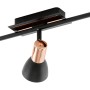 Eglo LED-Spot Barnham, 3-flammig, schwarz-kupferfarben, aus Stahl.