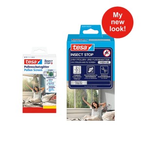 tesa Insect Stop 2in1 Pollen- und Fliegengitter Fenster, anthrazit