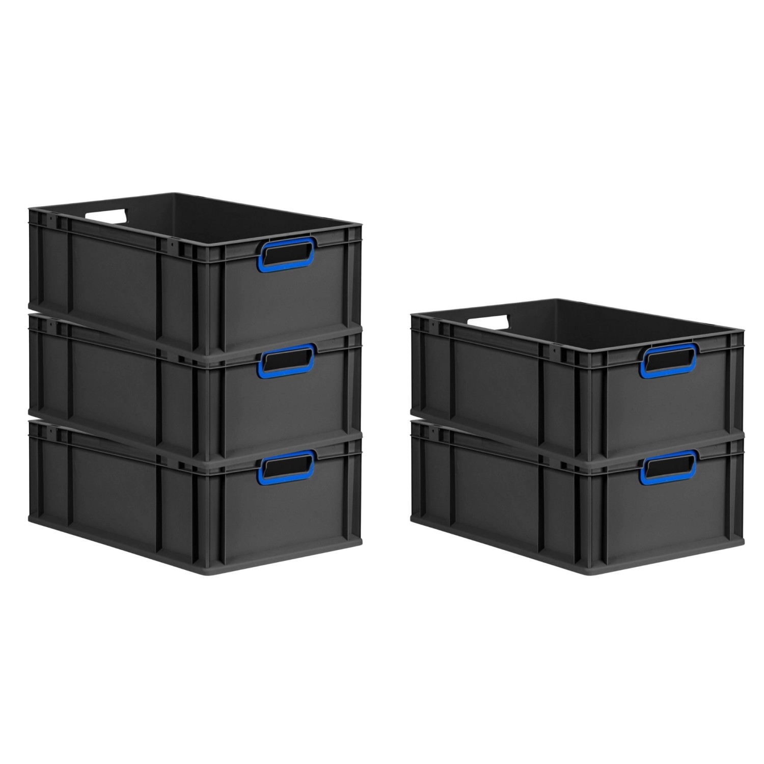 PROREGAL SparSet 5x Eurobox Nextgen Color HxBxT 22x40x60cm 44 Liter Griffe günstig online kaufen