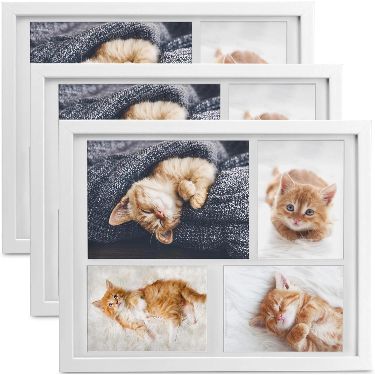 Bomoe Galeria Bilderrahmen 4 Bilder 15x21cm + 10x15cm Weiß 3tlg günstig online kaufen