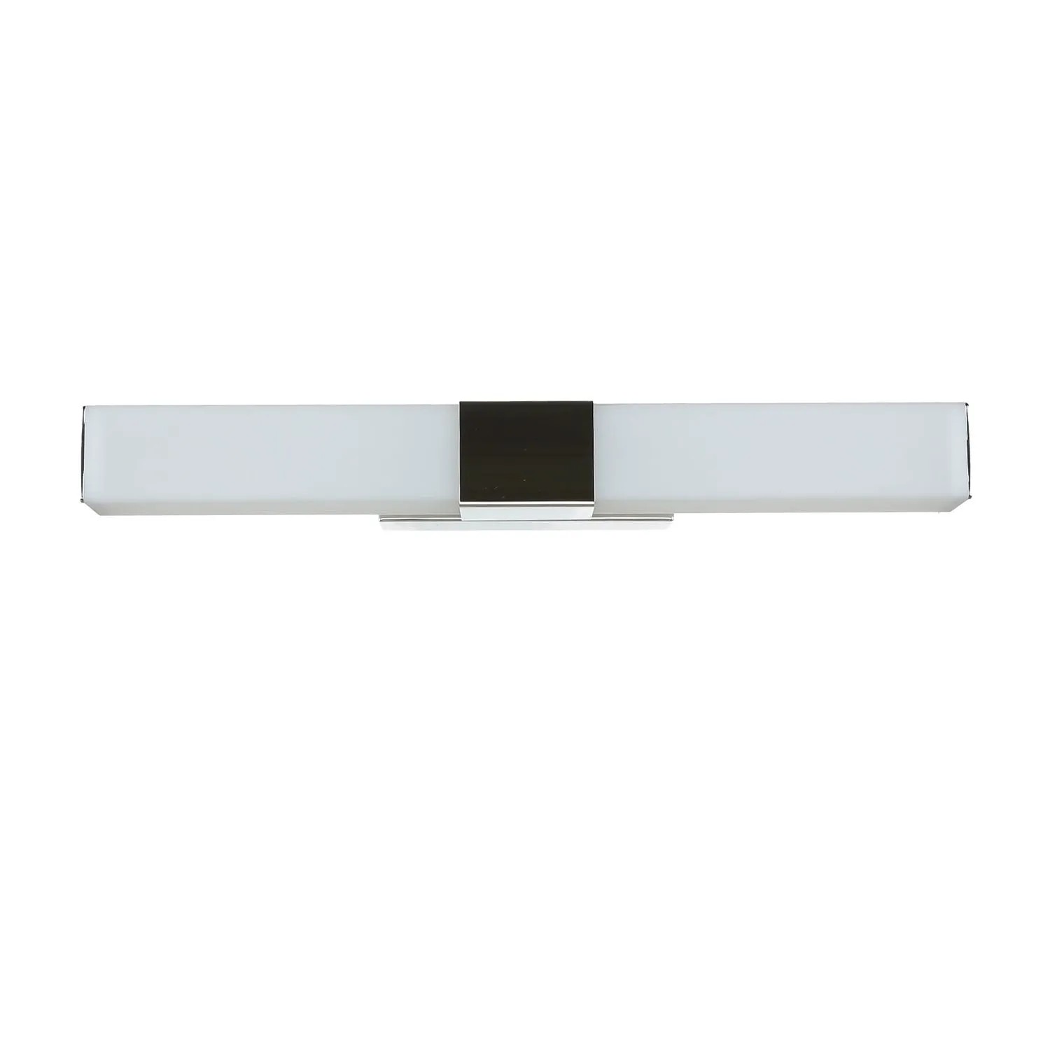 Licht-Erlebnisse Badezimmerleuchte LED Edelstahl 40 cm Breit IP44 Chrom Weiß 4100 K 630 Lm