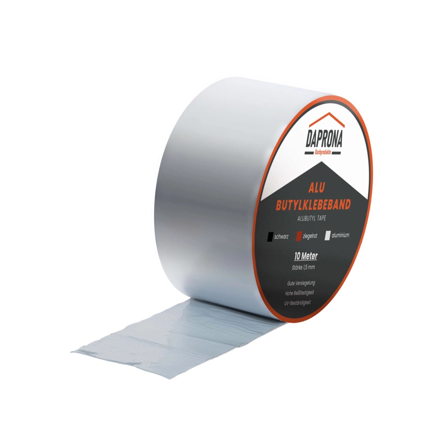 Daprona Butylband 10m x 75mm Alu Silber Reperaturband Dichtband
