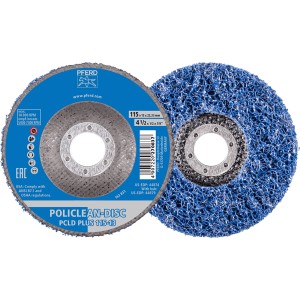 Pferd Vlieswerkzeuge PCLD Plus 115 mm, blaue Schleifscheiben für Schleifmaschinen.