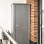 Biohort Terrassenschrank Julia Gr. L in Quarzgrau-Metallic für Balkon und Terrasse.