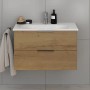 Steinkamp Waschtischunterschrank Living 2.0 Halifax Eiche mit GROHE Essence Waschtisch 80 cm.