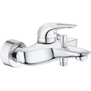 Grohe Eurostyle Wannenarmatur in Chrom mit Hebelgriff und Umsteller für Wanne/Brause.