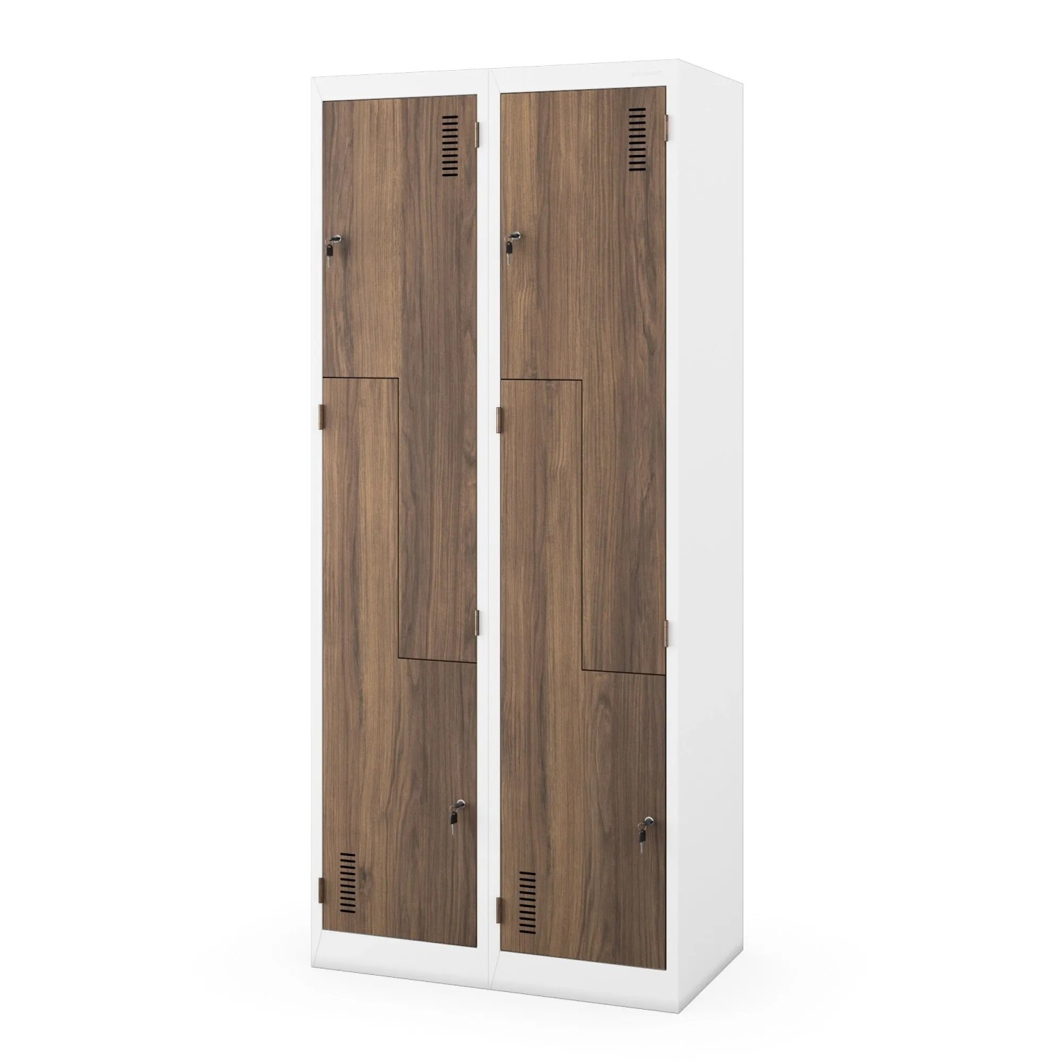 JAN NOWAK Kleiderschrank Typ L  JULIA 185x80x40 cm Weiß Nussbaum
