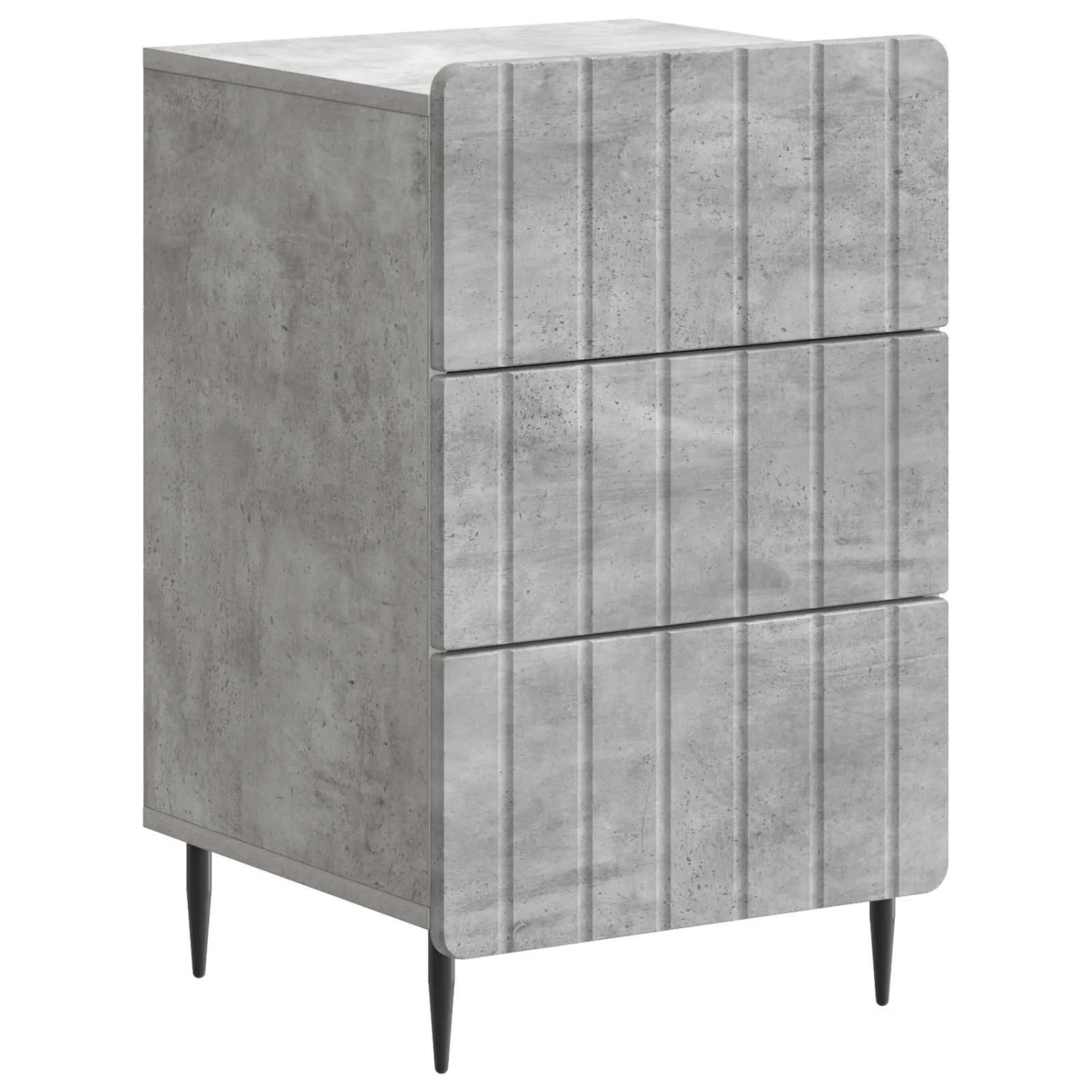 vidaXL Nachttisch Betongrau 43 x 41 x 68 cm Holzwerkstoff 894328
