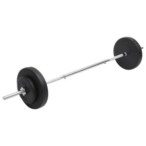 vidaXL Langhantel Set mit 30 kg Gewichten, ideal für dein Krafttraining zu Hause.