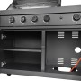 Buschbeck Outdoorküche Dublin Schwarz: Unterschrank mit Stauraum und Reglern.
