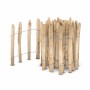 Stiltreu Staketenzaun aus Kastanie, 500x50 cm, Lattenabstand 6-8 cm. Naturzaun für Garten und Beet.