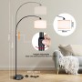 CCLIFE Stehlampe Bogenlampe LED E27 60W Höhenverstellbar 165cm-175cm Beige_2