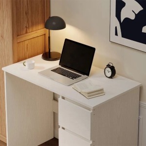 Rebiko Computertisch Weiß Modern Für Jugendliche Mit Schubladen Loft 90 Cm