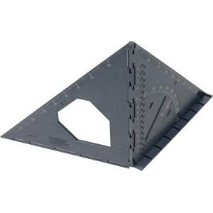 wolfcraft Vario 3D Pro Mess- und Markierwinkel aus Kunststoff, klappbar, mit Skalen für präzises Messen.