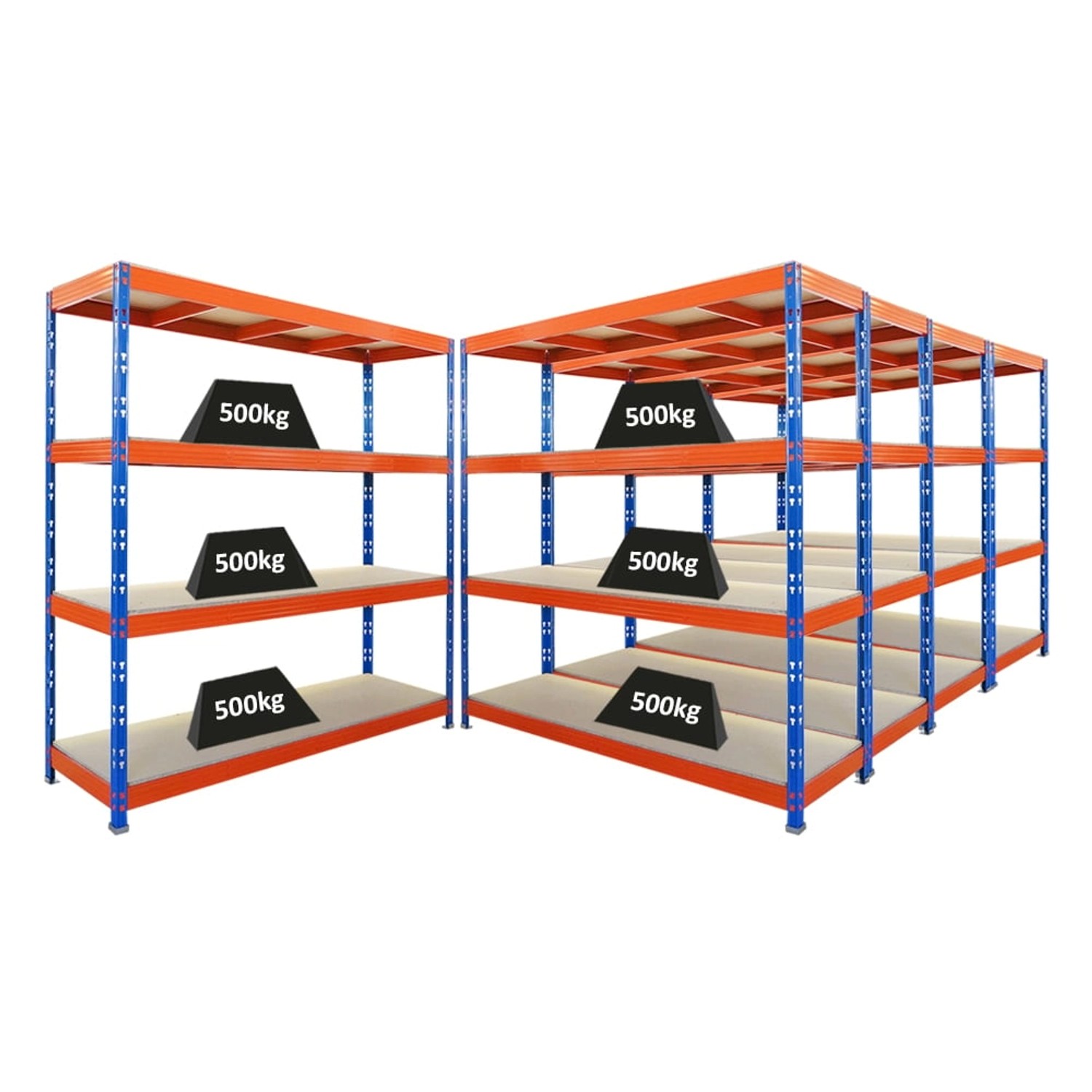 PROREGAL Mega Deal 5x Profi Schwerlastregal Rhino HxBxT 200x200x60cm 4 Span günstig online kaufen