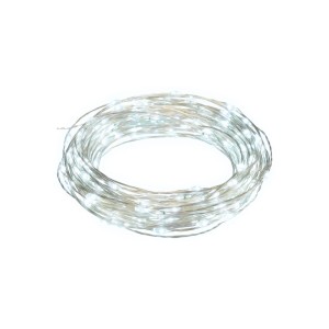 OBI Lichterkette Drahtlichter, 160 kaltweiße LEDs auf dünnem Draht, zusammengerollt. Ideal für Außenbereiche mit Timer.