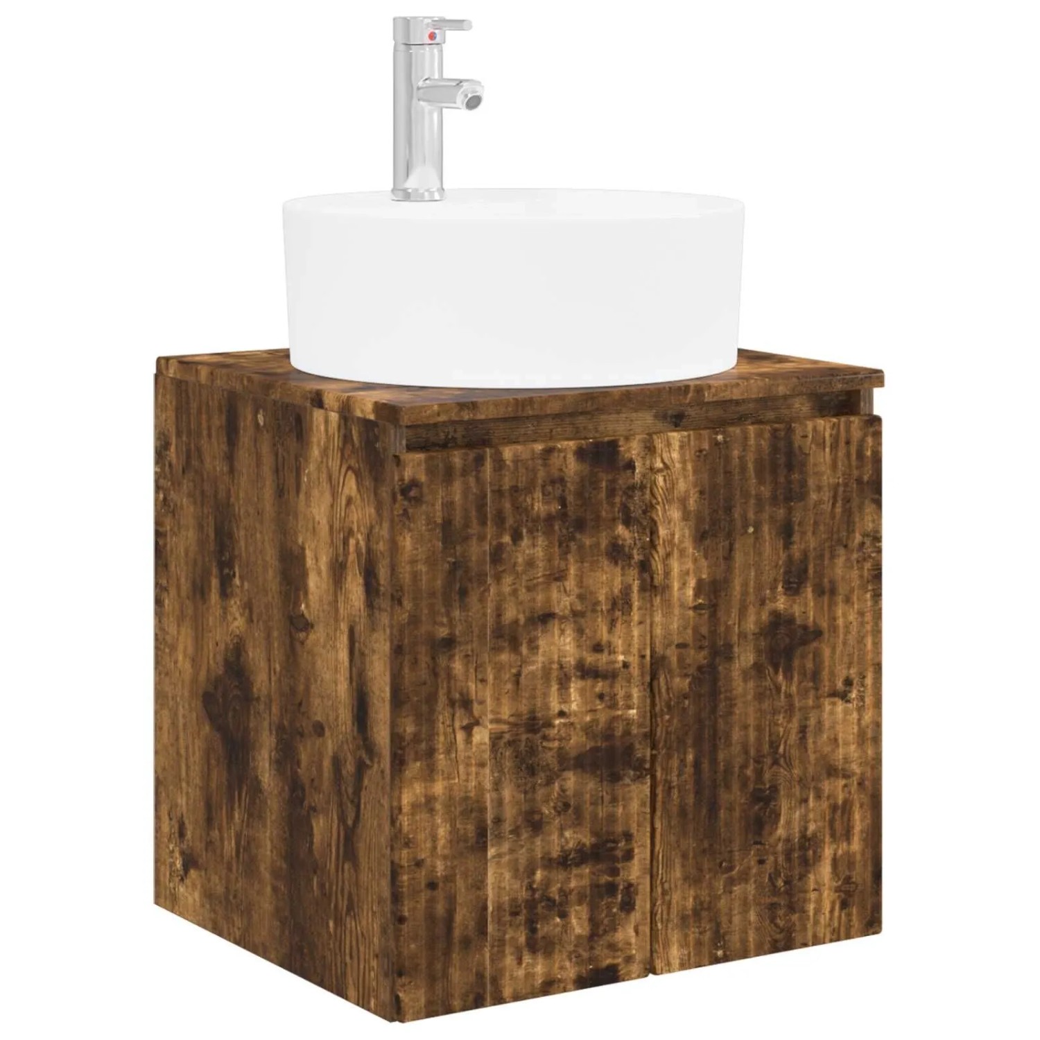 vidaXL Wandmontierte Waschtisch Geräucherte Eiche 49,5 x 44,5 x 65 cm 890437