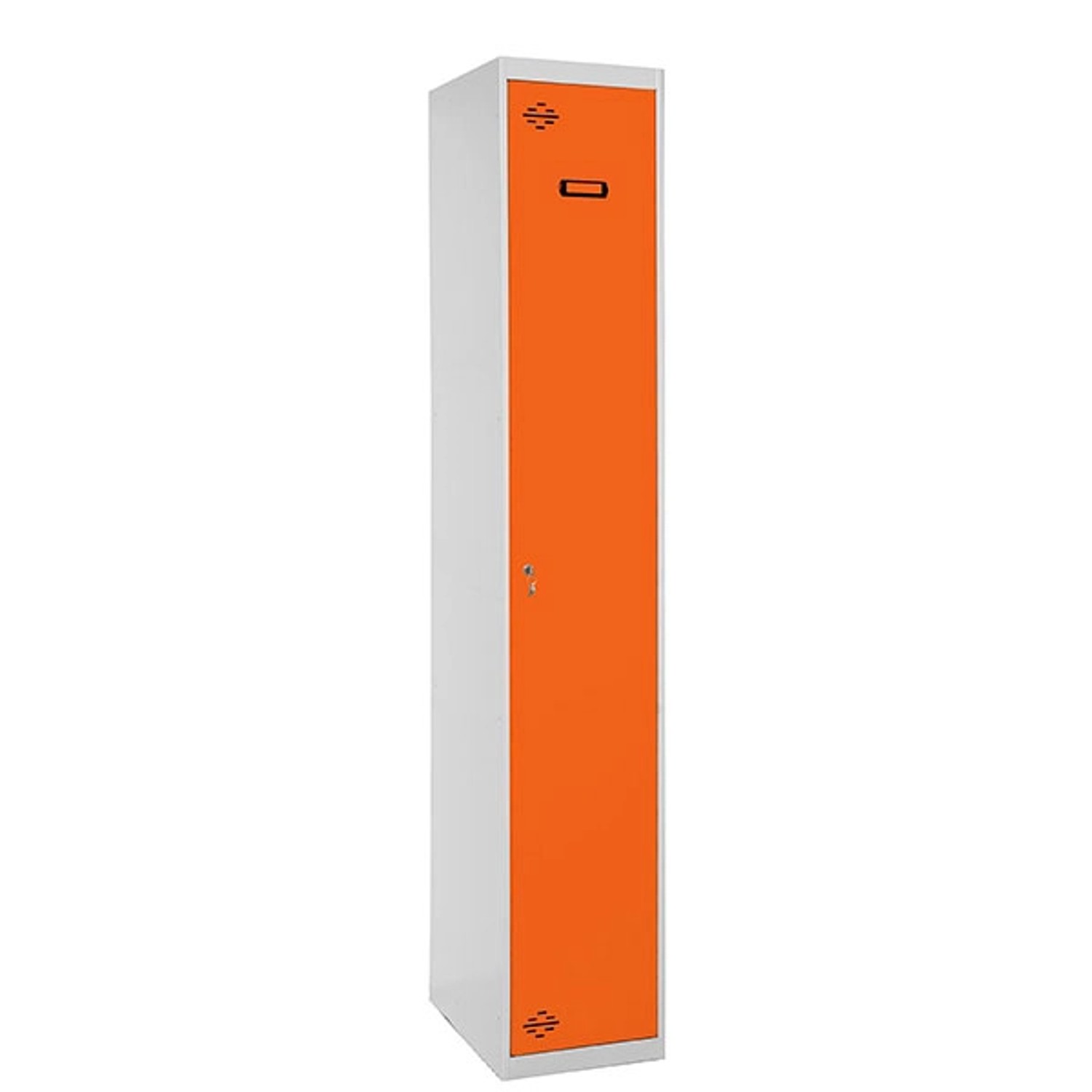 PROREGAL Spind AMEGO HxBxT 180 x 40 x 50 cm 1 Abteil Grundmodul Grau-Orange günstig online kaufen