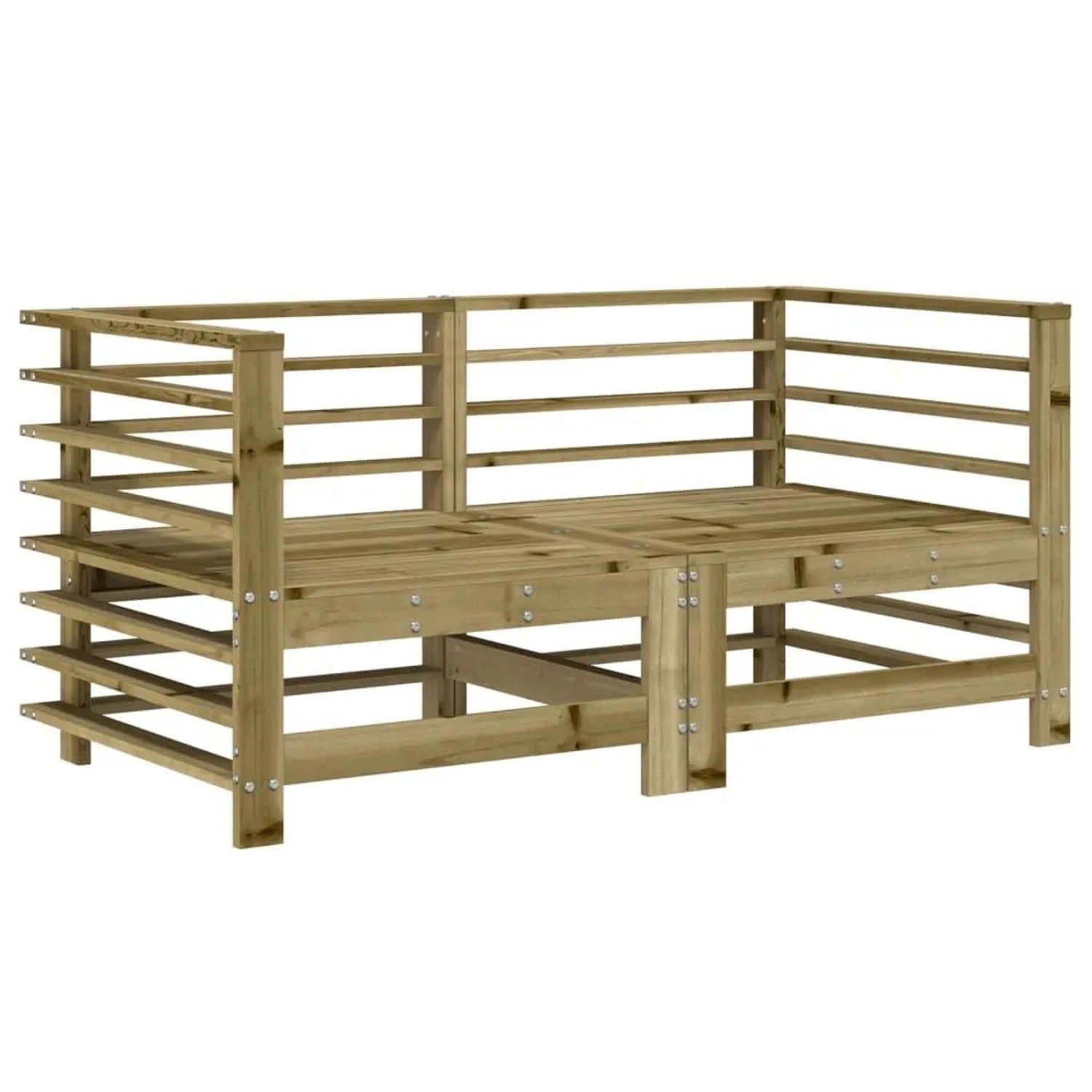 vidaXL Garten-Ecksofas 2 Stk Kiefernholz Imprägniert 825638
