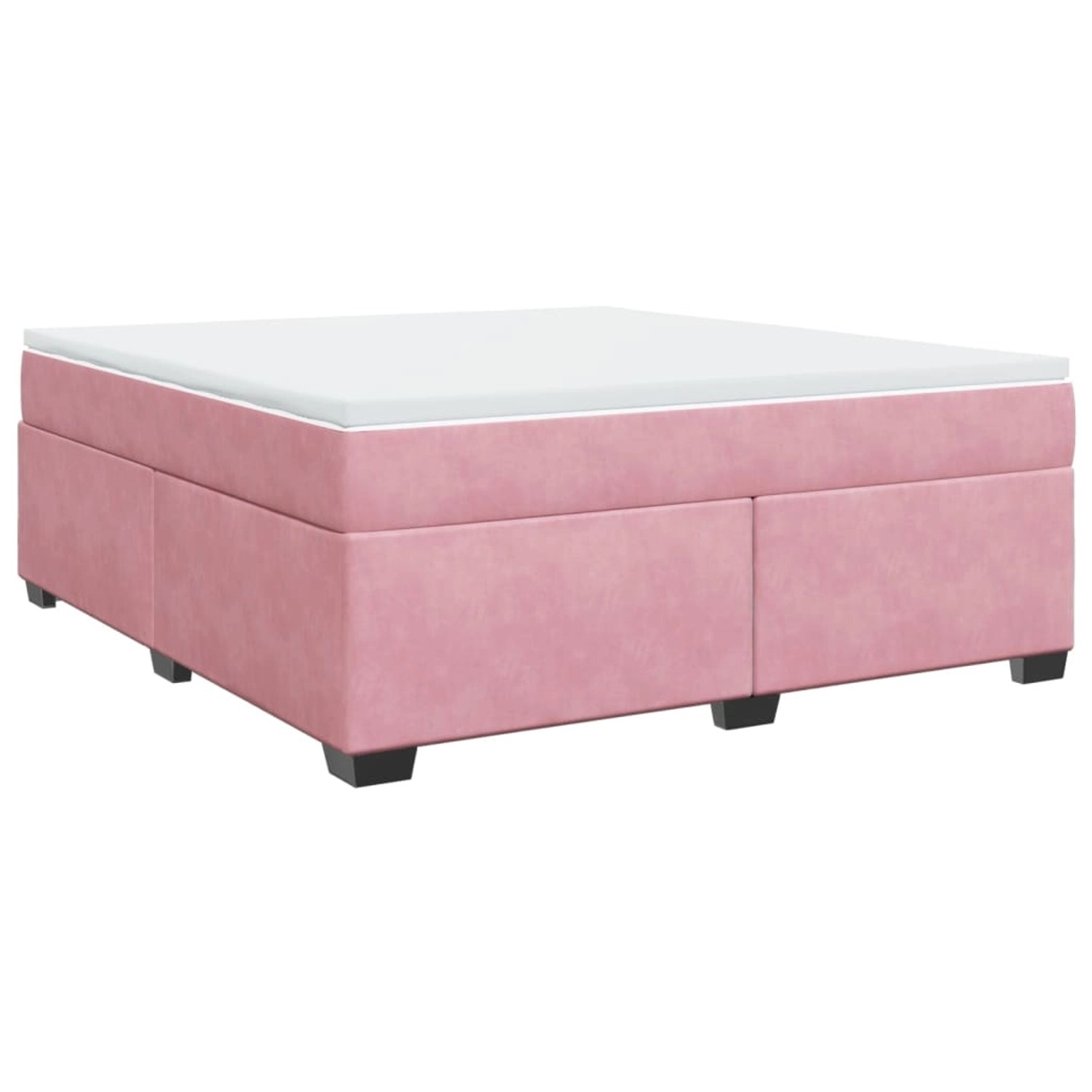 vidaXL Boxspringbett mit Matratze Rosa 180x200 cm Samt2097890 günstig online kaufen