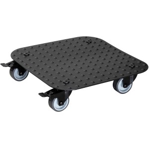 Schwarzer Wagner Pflanzenroller GH 7008, 29x29 cm, mit Noppenstruktur und Rollen.