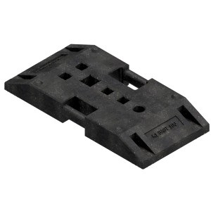 Schake TL-Fußplatte K1 Nox, 30 kg, schwarz, für Wendebaken und Bauzäune.