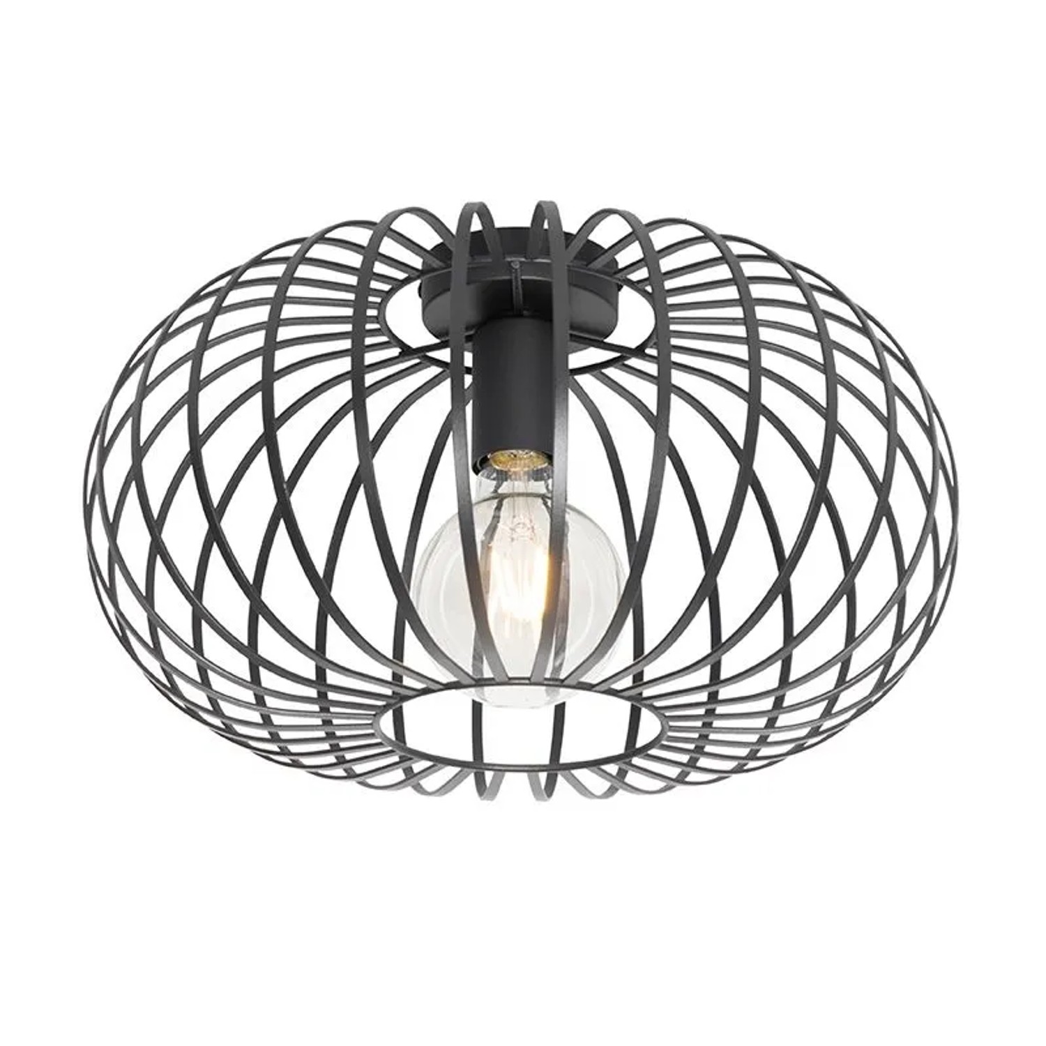 QAZQA Design Deckenleuchte Schwarz 39 cm Johanna