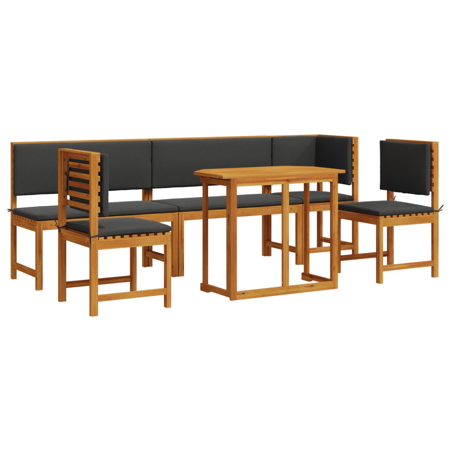 vidaXL 6-tlg Garten-Essgruppe mit Kissen Massivholz Akazie 3329118 günstig online kaufen
