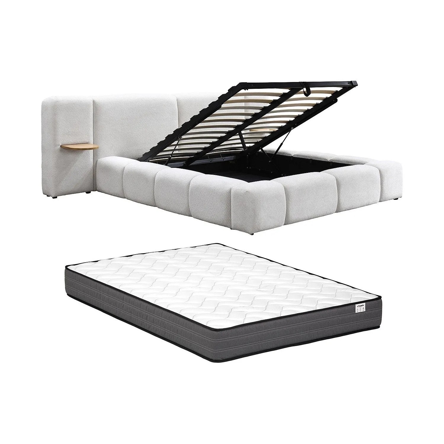 Vente-unique Bett Mit Bettkasten Vilaco Beige 246 cm