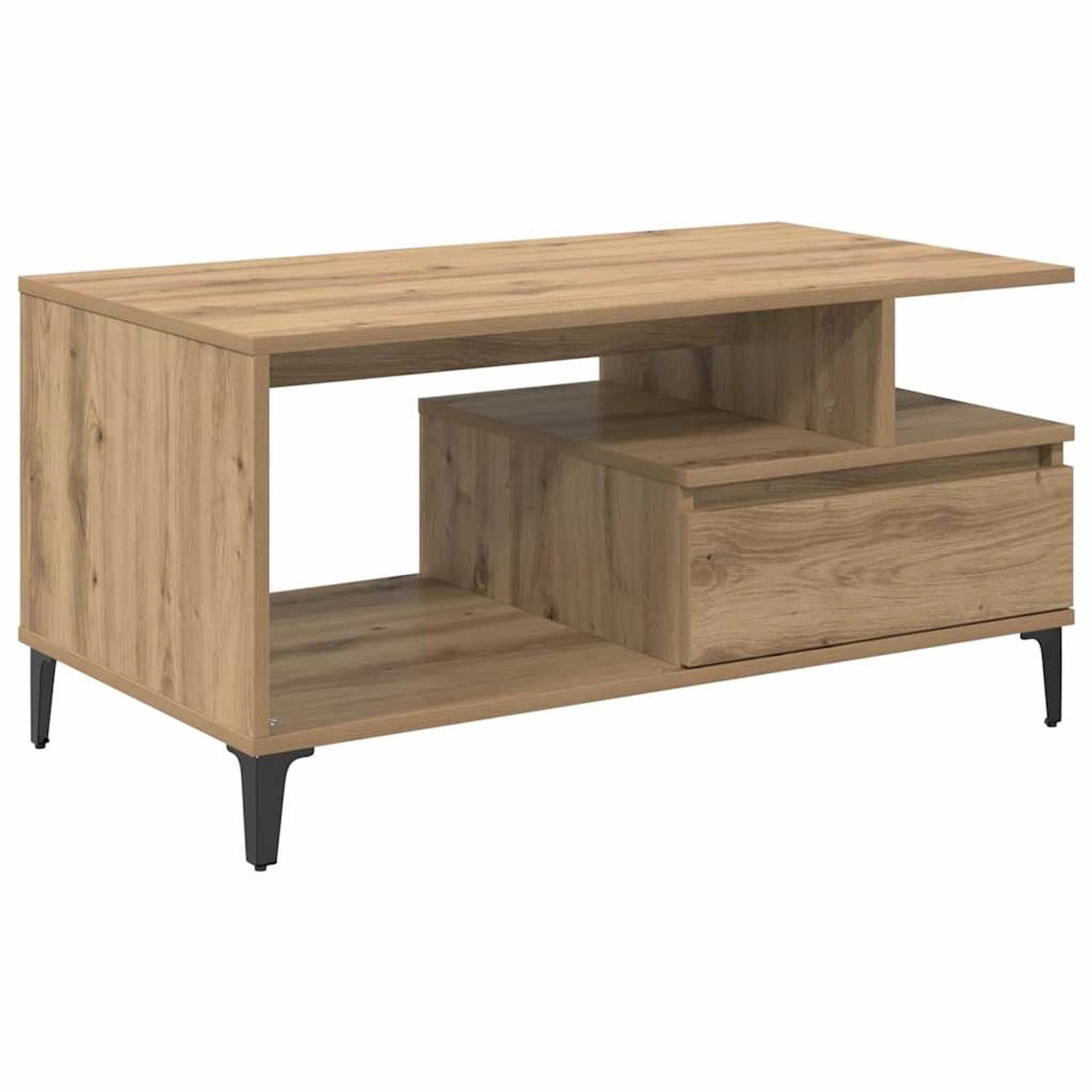 vidaXL Couchtisch Artisan-Eiche 90 x 49 x 45 cm Holzwerkstoff 881052 günstig online kaufen