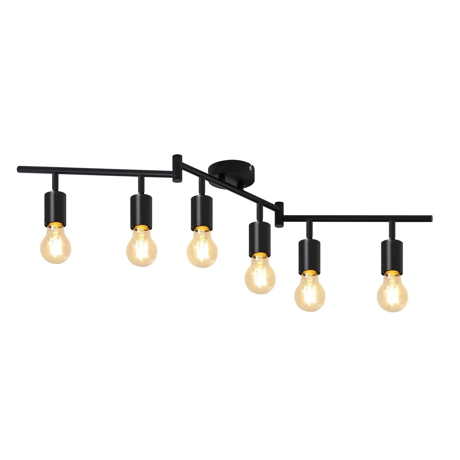 Nettlife Deckenstrahler aus Metall 6xE27 Schwarz