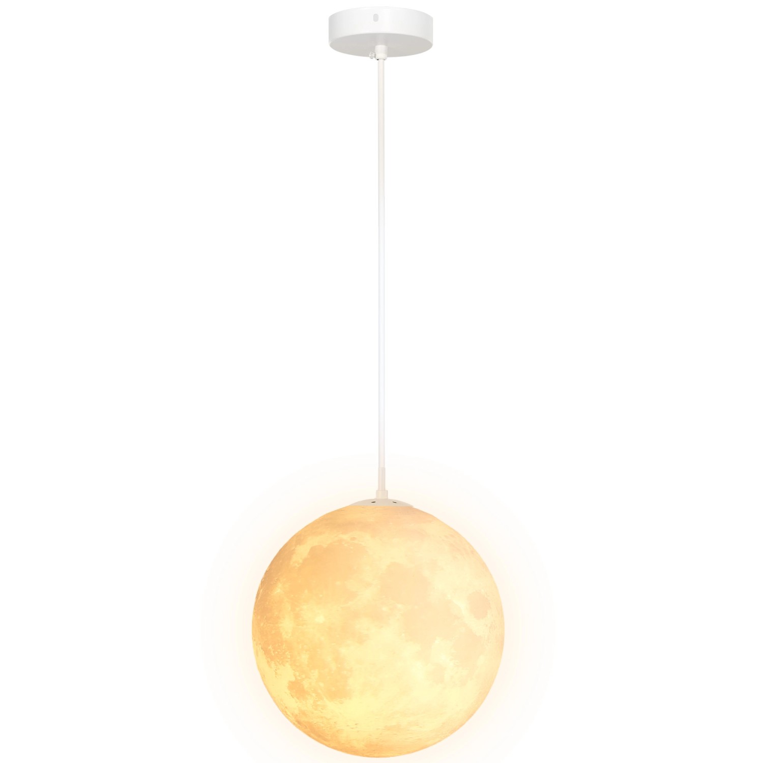 HOMCOM 3D Mond Pendelleuchte Hängelampe mit APP-Steuerung Cremeweiß
